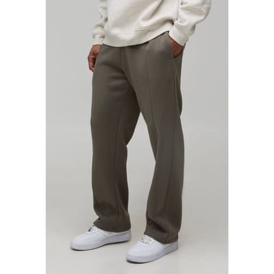 Rechte Pasvorm Pintuck Gewassen Jogger | Khaki | Size XS