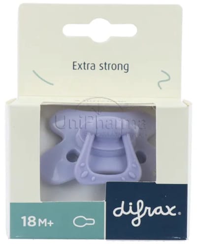 Difrax Fopspeen Natural 18+m Lila Amethyst - 2 x - Voordeelverpakking