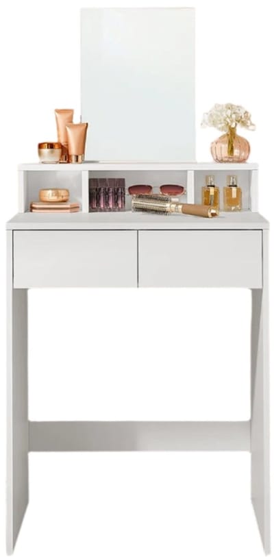 -kleedtafel met spiegel - Kappeldafel - ijdelheid desk - ruime opslag - 40 x 60 x 127 cm