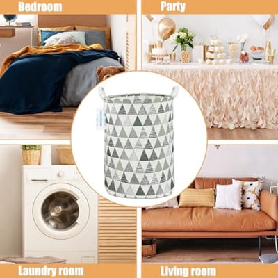 Opvouwbare canvas wasmand voor speelgoed en kleding - Organisatorische mand voor slaapkamers en kinderkamers
