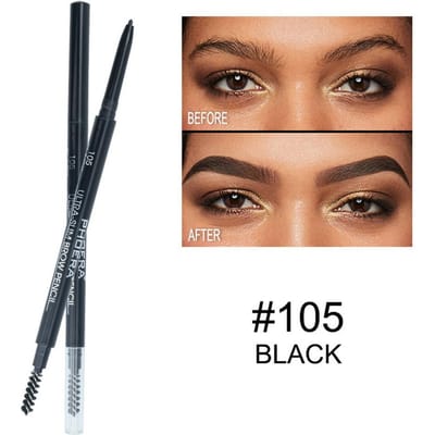 Crayon à sourcils naturel, imperméable, sans bavure, rotatif, automatique, avec brosse, marron, outil de beauté cosmétique