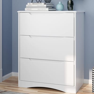 Bealife AP21 Commode met 3 Lades - Bijzetkast met Veel Opbergruimte Dressoirs - Multifunctionele Kast voor Woonkamer Slaapkamer Hal - Vrijstaand Ladekasten - MDF - 60 x 40 x 82 cm - Wit