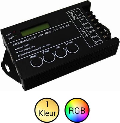 TC420 LED Tijd Controller 5 kanalen dimmer en controller