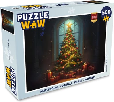 Puzzel Kerstboom - Cadeau - Kerst - Winter - Legpuzzel - Puzzel 500 stukjes - Kerst - Cadeau - Kerstcadeau voor mannen, vrouwen en kinderen
