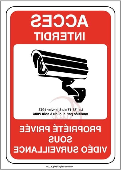 Veiligheidsbord Videobewaking - Waarschuwingsbord Camera - Terrein Beveiligen - Aluminium Dibond 3mm - 300x420 mm - Aluminium