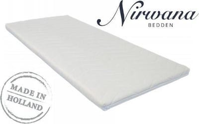 Nirwana Traagschuim Topdekmatras 160x200 - 6 cm - NASA Traagschuim - Ergonomische Ondersteuning - Luxe Afritsbare Hoes - Geproduceerd in Nederland