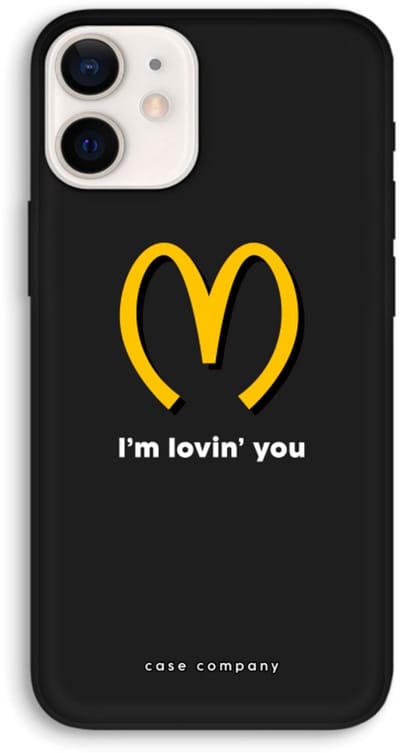 Case Company® - Hoesje geschikt voor iPhone 12 hoesje - I'm lovin' you - Biologisch Afbreekbaar Telefoonhoesje - Bescherming alle Kanten en Schermrand