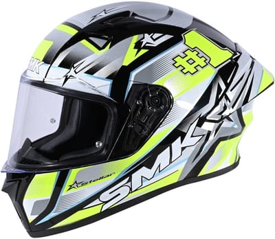 SMK Stellar Uno Sport Grijs Geel Integraalhelm - Helm