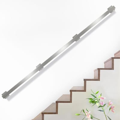 Trapleuning - Reling Trap - Veilig Traplopen - Vierkant Profiel - 300 cm - Zilver