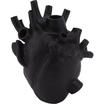 Hartvormige Vaas Decoratief Modern Hars Exquise Plantenpot voor Thuis Kantoor Slaapkamer Bruiloft zwart