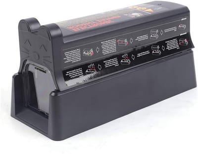 ApexArte® Muizenvallen voor Binnen - Elektrische Muizenval - Muizenval Dubbel - Zwart