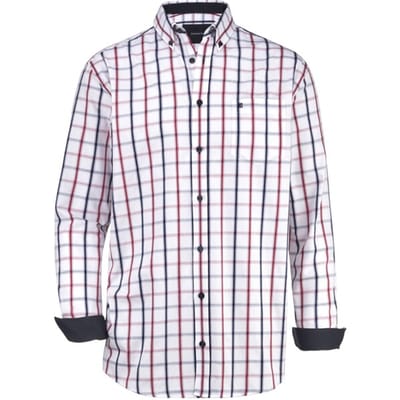 Babista herren Overhemd - 39/40 - rood - Plus Size