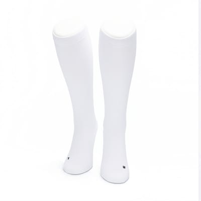 WeirdoSox - Compressie sokken - Knie hoogte - Steunkousen voor vrouwen en mannen - 1 paar - Wit 35/38 - Ideaal als compressiekousen hardlopen - compressiekousen vliegtuig