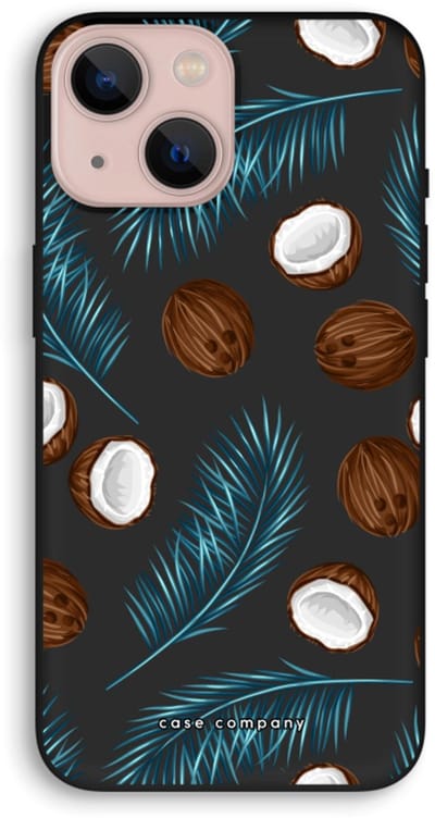 Case Company® - Hoesje geschikt voor iPhone 13 mini hoesje - Kokosnoot - Biologisch Afbreekbaar Telefoonhoesje - Bescherming alle Kanten en Schermrand