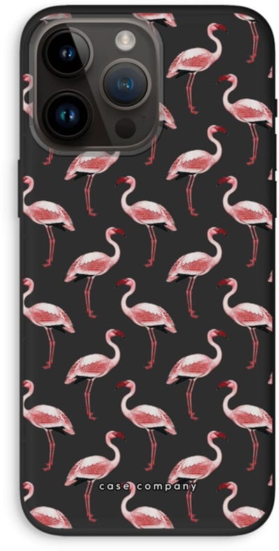 Case Company® - Hoesje geschikt voor iPhone 14 Pro Max hoesje - Flamingo - Biologisch Afbreekbaar Telefoonhoesje - Bescherming alle Kanten en Schermrand