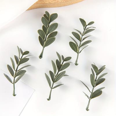 20 stuks Kunstmatige Plastic Plantenbladeren, Nep Groen in Pot, Decoratieve Plastic Waterplanten Bundels, Bonsai Bloemen Accessoires 20pcs gray