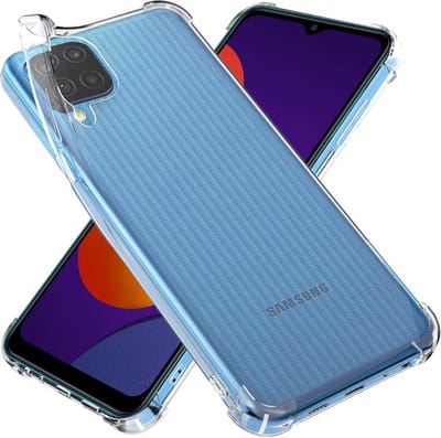 ebestStar - Hoes geschikt voor Samsung Galaxy M12, Silicone Slim Cover Case, Versterkte Hoeken en Randen hoesje, Transparant