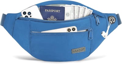 Heuptasje voor Dames en Heren - Waterdichte Sport Belt met 4 Ritszakken voor Outdoor Activiteiten