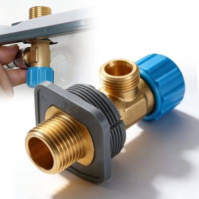 Store_9 - Afsluiter - Hoekafsluiter - Messing - Gouden - Wastafelafsluiter - 3/4 inch en 4/5 inch - Geschikt voor sanitair - Gouden kleur