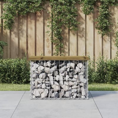 Tuinbank Schanskorf - Houten Bankje - Buiten Zitten - Geïmpregneerd Grenenhout - 63 x 315 cm - Natuurlijk Hout