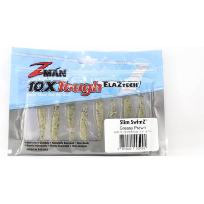 Zman Soft Lure Slim SwimZ 2,5 Inch 8/Pack Vettige Garnalen (5094)