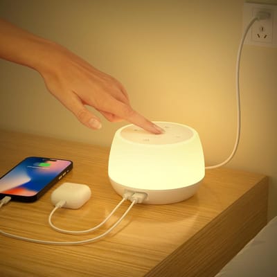 Sfeervolle nachtlamp met oplaadfunctie, USB C, 20 W, dimbaar, RGB-kleuren en timer, ideaal voor kinderkamer en slaapkamer