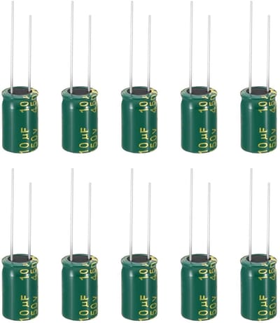 Electrolytische Condensatoren 450 V 10 µF 10 x 17 mm Aluminium voor TV, LCD Monitor en Koelkast, Hoge Frequentie, Betrouwbare Prestaties