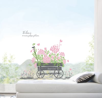 Decoratieve muurstickers: Liefde is een glimp opvangen van de hemel en een bloem.