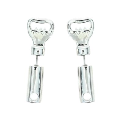 Behave - Oorbellen dames hanger opener - zilverkleur - speels trendy