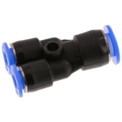 4mm x 6mm Y-koppeling PBT Insteekfitting Compact Ontwerp NBR [2 Stuks]