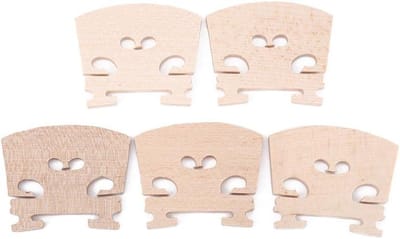 Vioolbrug voor 4/4 formaat viool - Set van 5 stuks - Esdoornhouten onderdelen - Vioolaccessoires.
