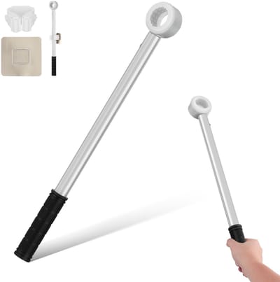 Dailygoods- Handvat - Zware Gordijnen Openingsassistent - Jaloezie-Stang - Lichtgewicht Aluminium - Sterk Draagvermogen - Eenvoudig te Gebruiken - Jaloeziestang