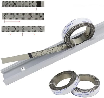 Stainless Steel Miter Track Tape Measure - Zelfklevende Meetlat met Meten in Metrische Schaal voor Miter Zaag en Houtbewerking Tools