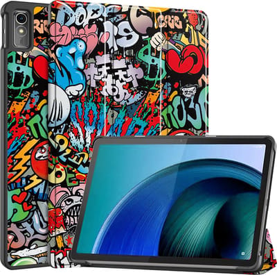 Hoesje - Geschikt voor Lenovo Tab M10 5G - Dun & Stevig - Hardcover Book Case - Trifold Bookcase Hoes - Hard Cover - Tablethoes - Graffity