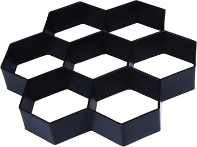 Betonmal - Tuinpad mal - Tuin Decoratie - Herbruikbaar Plastic - 30x30x4 cm - Zwart