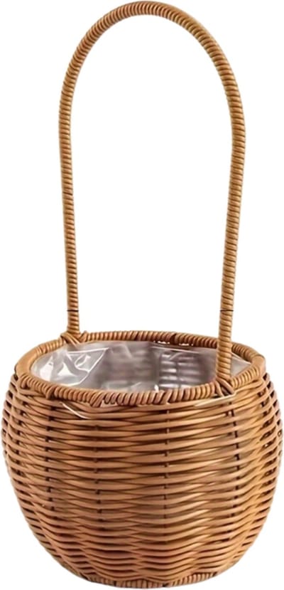 Nivard Bloemenmandje Bruiloft - Strooimandje - Huwelijk - Bruidsmeisje - 15cm - Rond