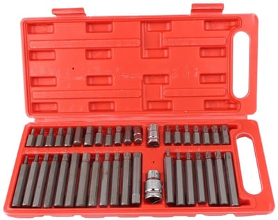 Golden crown - Multi-tooth Moerset - 40-delige set - Inclusief impact adapter - Extra lange bits - Professioneel gereedschap - Voor klussen - Hoogwaardi...