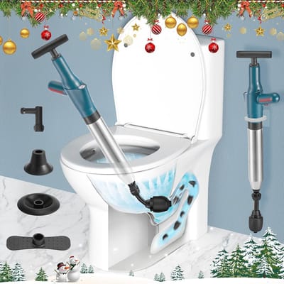 Heavy Duty Toiletplunjer met Vervangbare Koppen en Barometrische Indicator voor Afvoerontstoppen