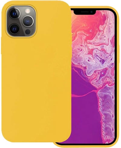 Hoesje Geschikt voor Apple iPhone 13 Pro - Sterk & Shockproof - Hoes Cover - Siliconen Case - Geel