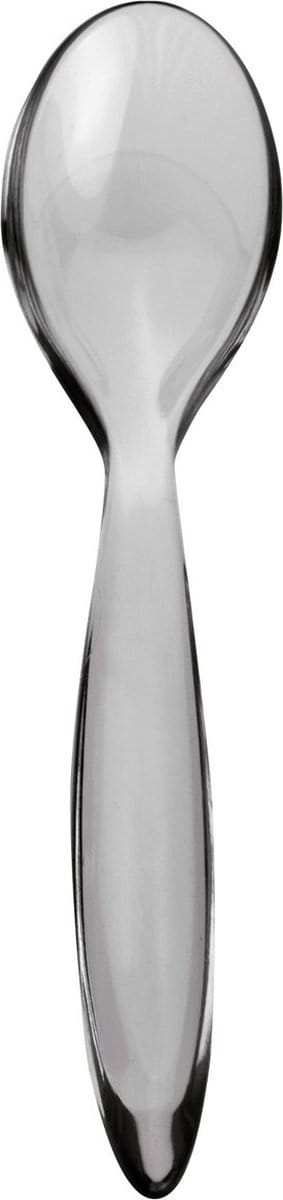 Pico Eierlepeltje Transparant - Set van 6 - Mooi bij het ontbijt of bij de brunch- Hoogwaardig materiaal - Italiaans product -