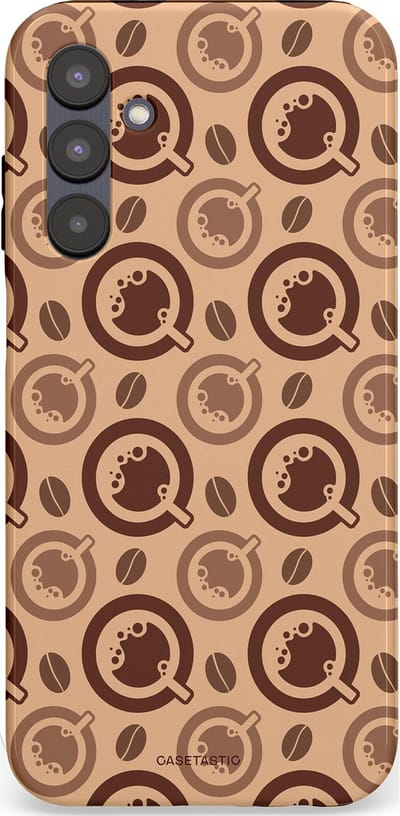 Casetastic Hoesje Geschikt voor Samsung A25 - Stijlvolle Beschermende Duo-layer Case - Cappuccino Ontwerp