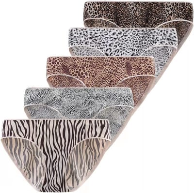 Ademende Naadloze Ondergoed voor Dames - Zachte Stretch Hipster Bikini Onderbroeken Set van 5 Stuks