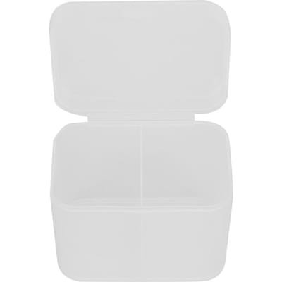 2 Vakken Nail Art Watjes Wattenstaafjes Container Organizer Opbergdoos Koffer 2 stuks white