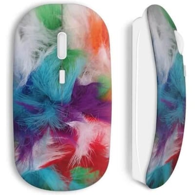 Souris sans fil Plumes color