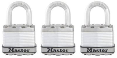 Masterlock Hangslot - Sleutelslot - Gelamineerd Staal - 3 Stuks - M1EURTRI