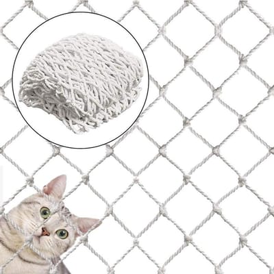 Kattenveiligheidsnet - Dieren beveiliging - Valpreventie - Scheurvast materiaal - 150x300cm - Wit