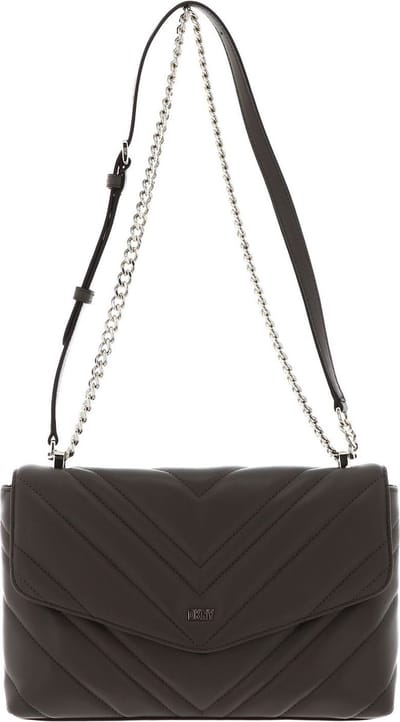 DKNY Leren Schoudertas Madison Shoulder Bag Truffle Lichtbruin