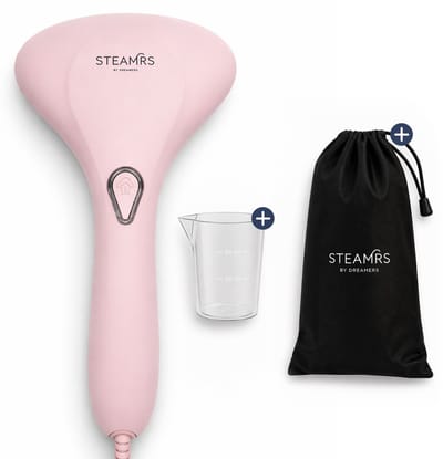 STEAMRS - Krachtige Luxe Kledingstomer - 30g/min Stoomkracht - 1500W - Incl. 2-in-1 Stoomhandschoen & Opbergzak - Lichtgewicht Stoomapparaat - Handstomer voor Kleding en Meubilair - Rose