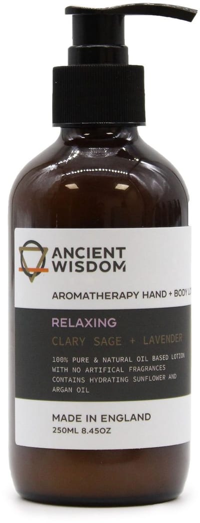Ancient Wisdom - Bodycare - Scharlei & Lavendel hand- & bodylotion 250ml - huidverzorging - lotion - moisturizer - verzorging - scharlei - lavendel - verzorgingsproduct