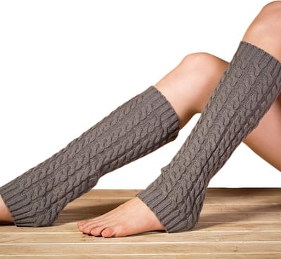 Nivard Beenwarmers - Dames - Overknee - Ballet - Wol - Kniekousen - Leg Warmers - Baggy - Donkergrijs